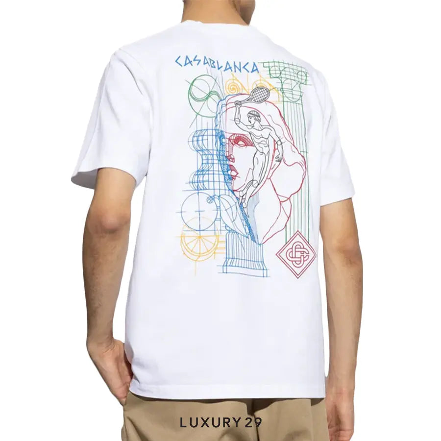 Casablanca Tennis Play In Progress T-shirt White CASABLANCA