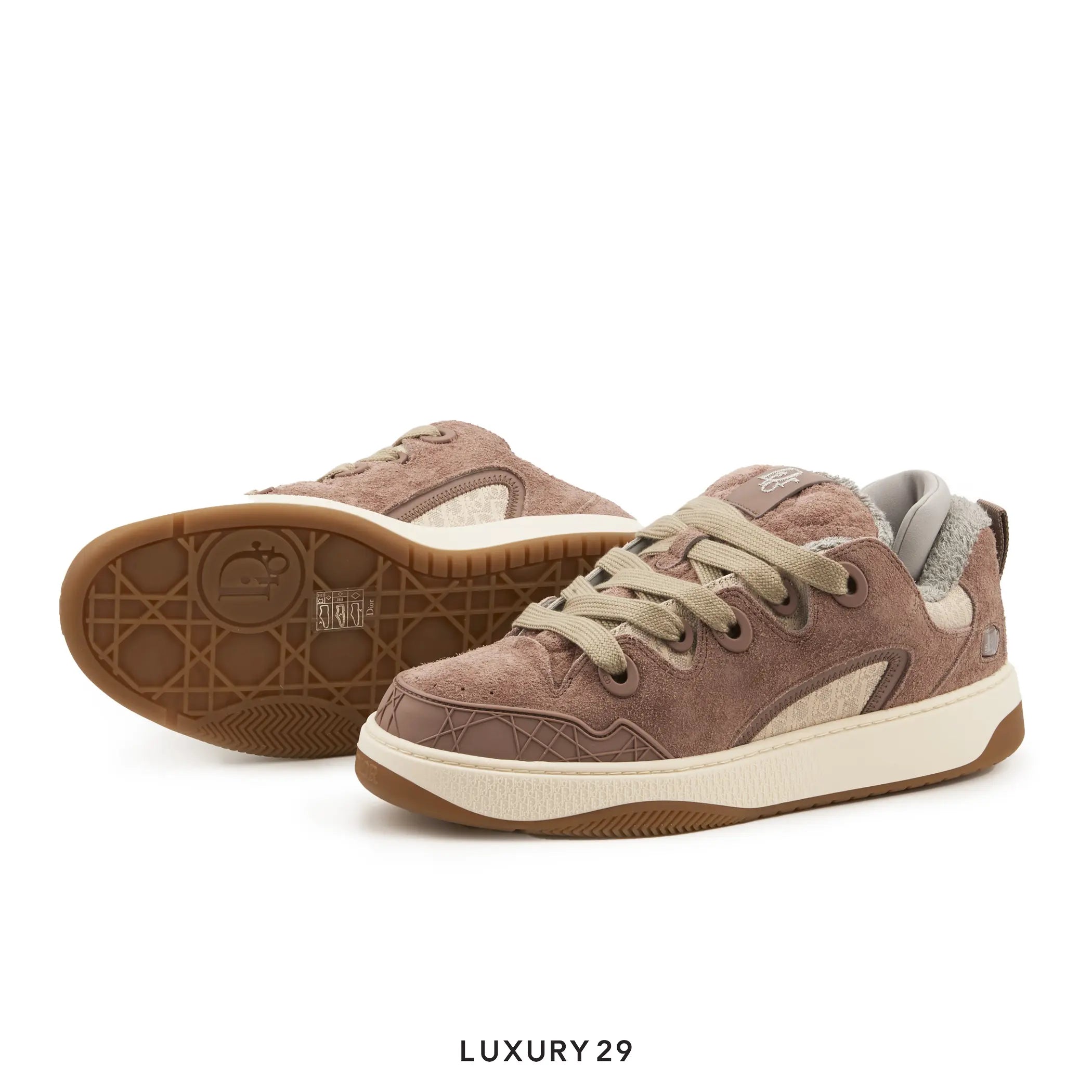 Dior by ERL B9S Skater Sneaker, Limited and Numbered Edition Lilac Suede and Dior Oblique Jacquard DIOR