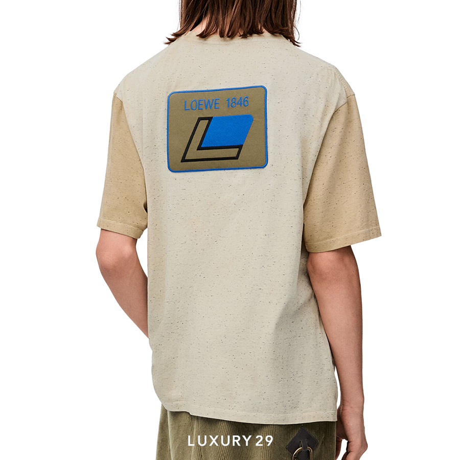 Loewe Loose fit T-shirt in cotton Light Oat Melange LOEWE Luxury29