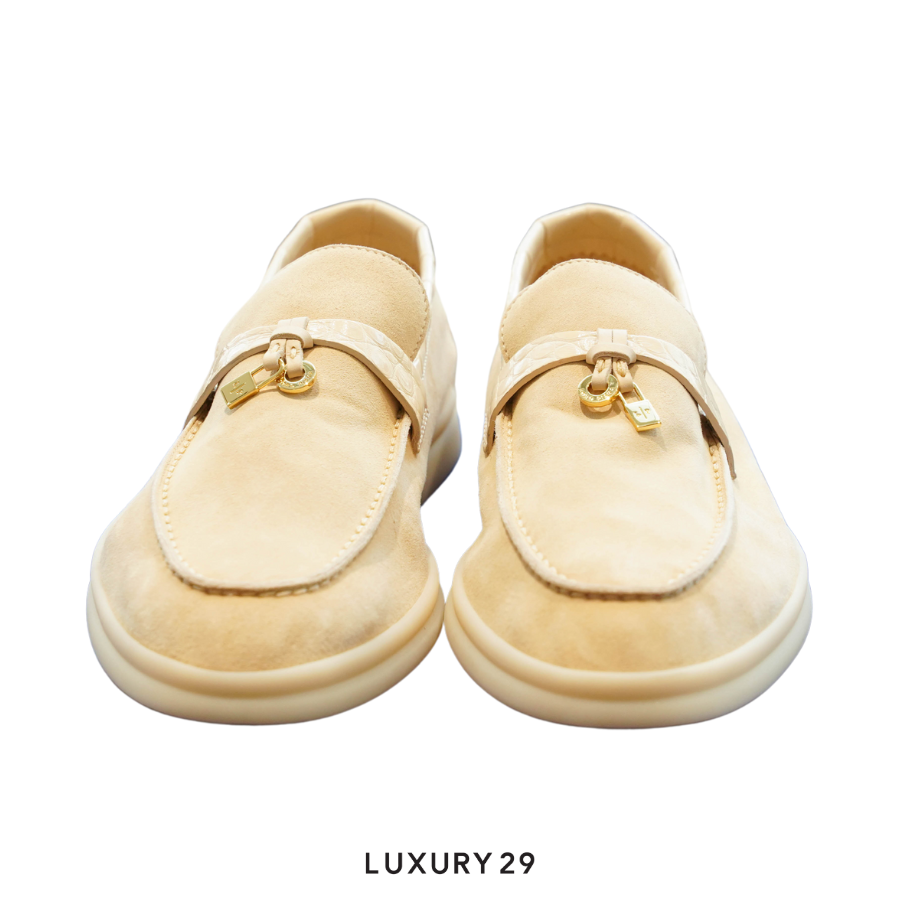 Loro Piana Summer Charms Walk Suede Lemon Merigue LORO PIANA