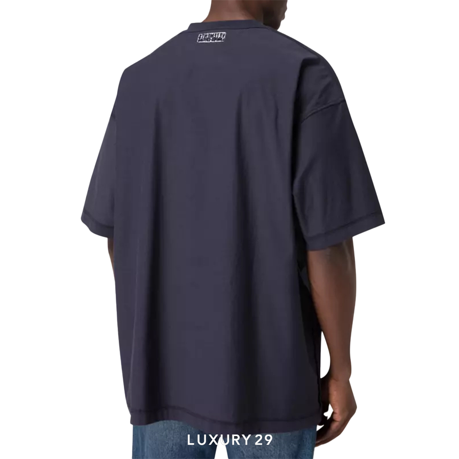 Vetements Inside Out Embroidered Logo T-Shirt Purple VETEMENTS