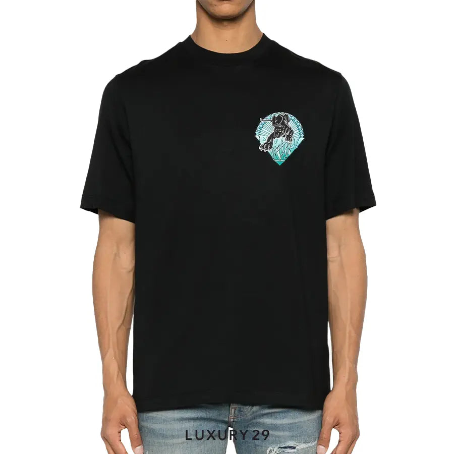 AMIRI Panther-Print Cotton T-Shirt Black AMIRI