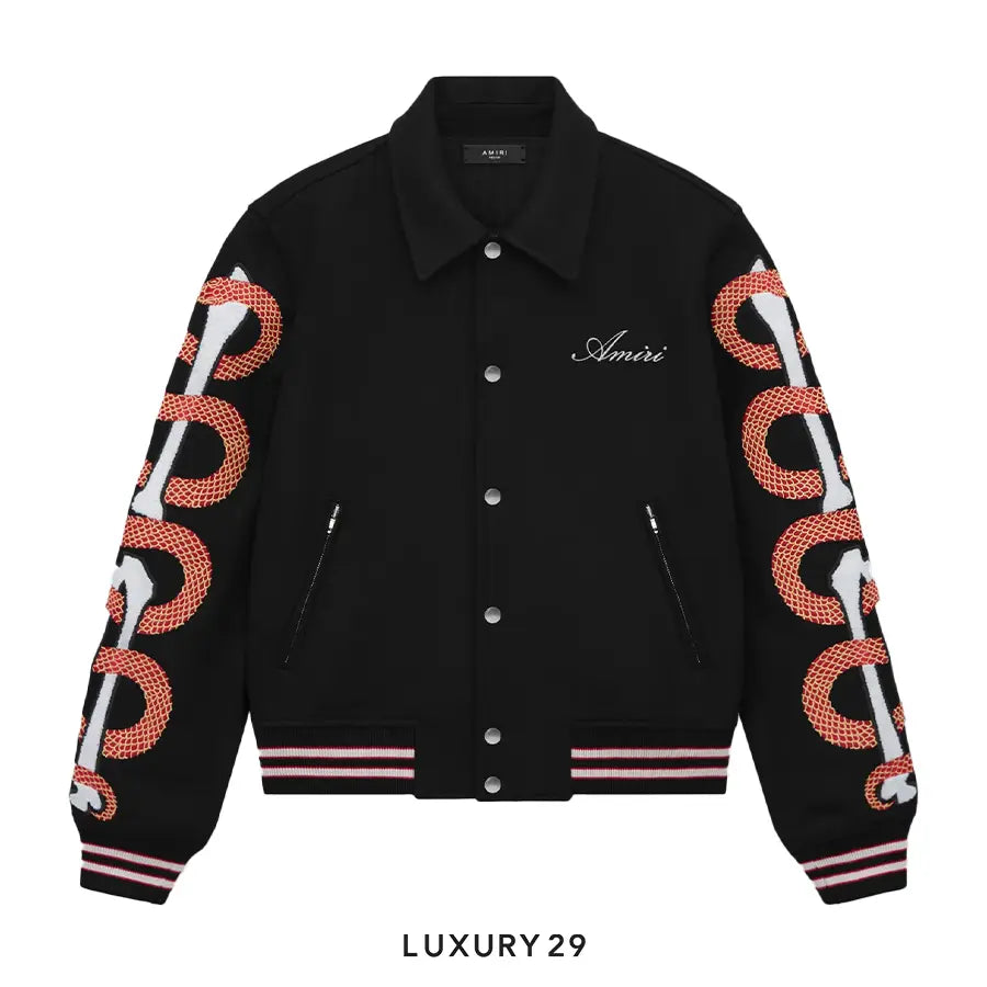 Amiri Snake Bones Jacket Black
