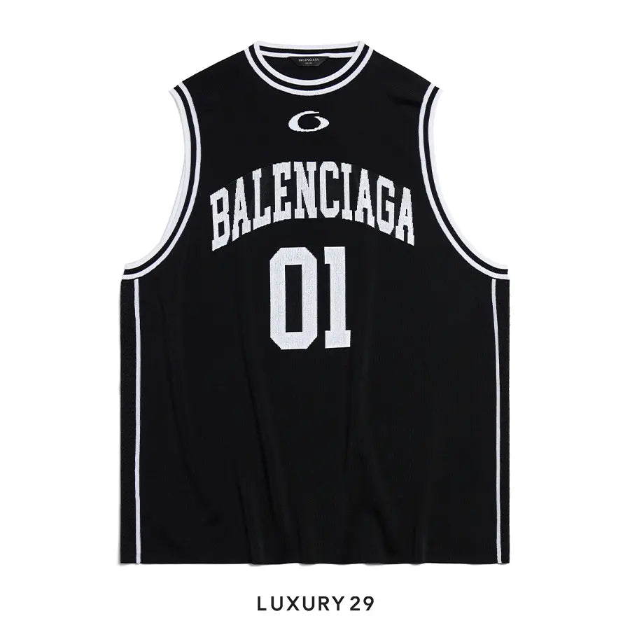 Balenciaga Men's Basketball Series - Tank Top in Black/white