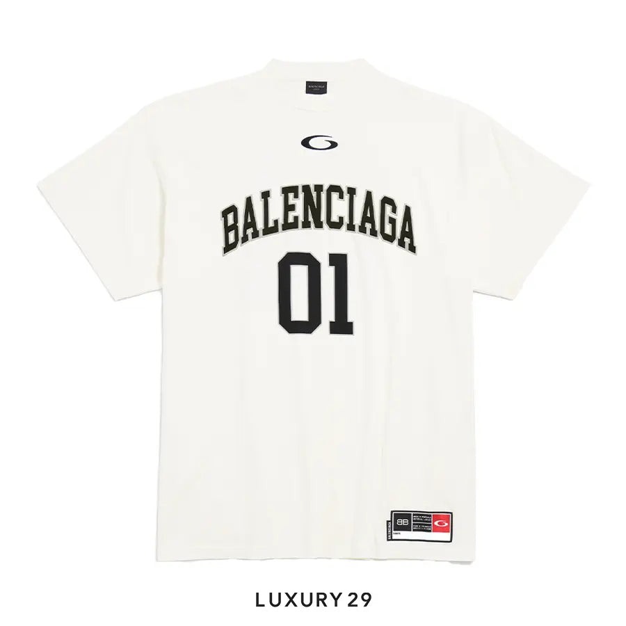 Balenciage Men's Basketball Series - Oversized T-shirt in Off White
