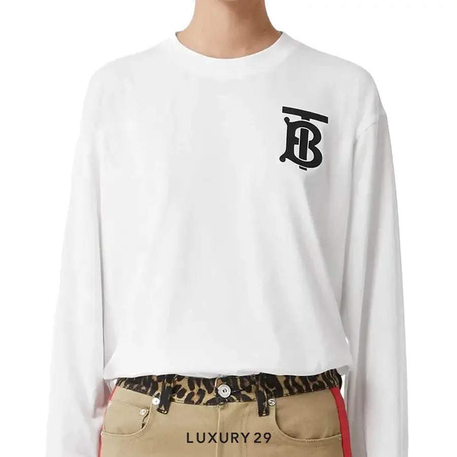 Burberry Atherton TB logo Long sleeve t-shirt White BURBERRY