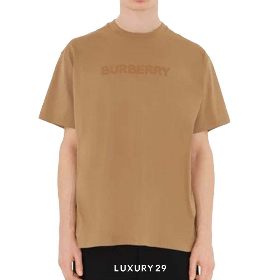 Burberry Logo Cotton T-shirt Camel BURBERRY