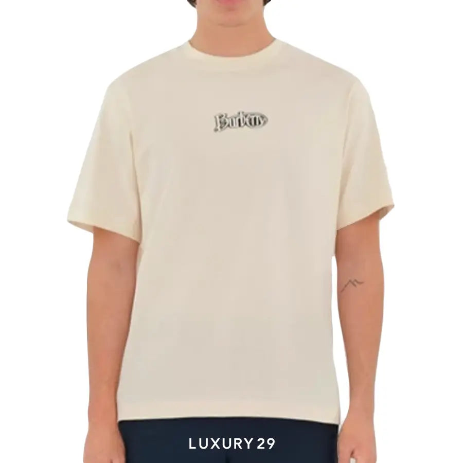 Burberry Logo Cotton T-shirt in Tundra BURBERRY