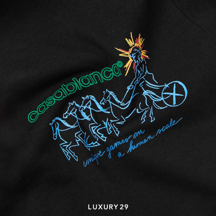 CASABLANCA Printed T-shirt Black Jersey CASABLANCA