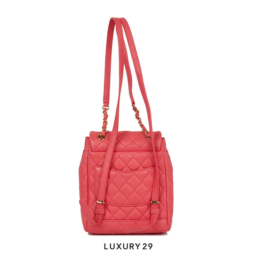 Chanel Mini Urban Spirit Backpack Rose Lambskin Gold Hardware CHANEL
