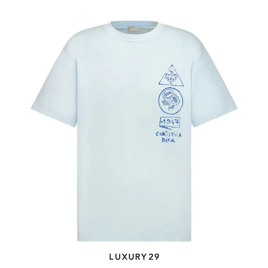 DIOR AND HYLTON NEL T-Shirt, Relaxed Fit Blue