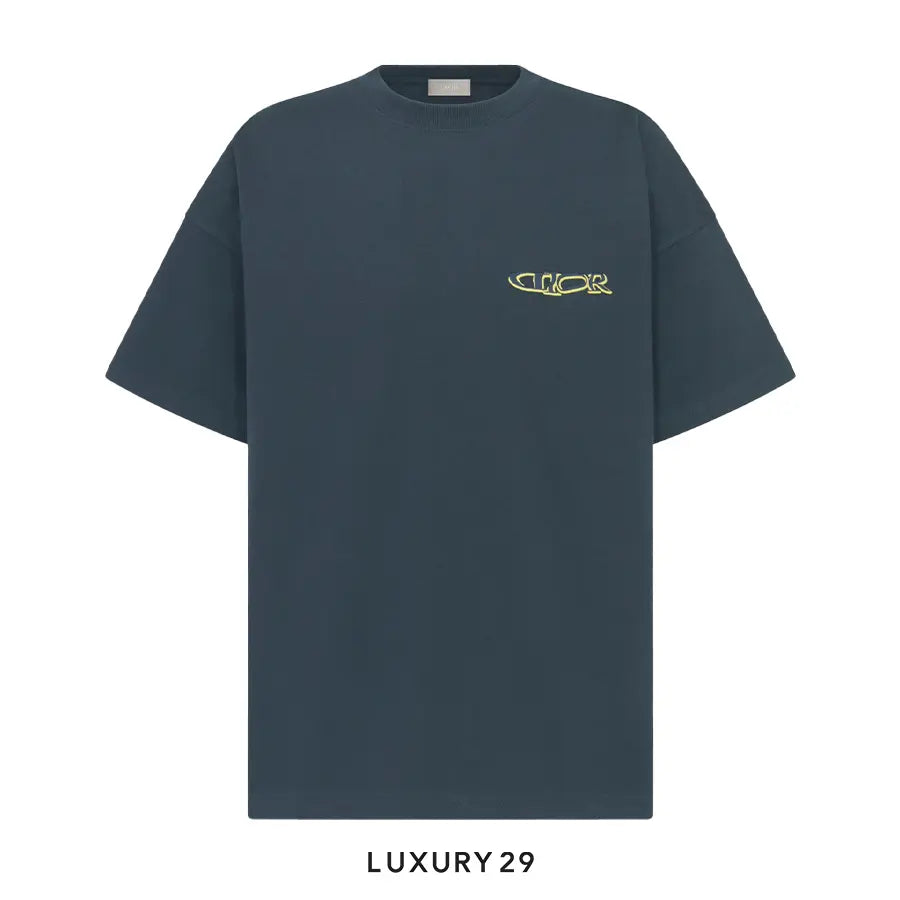 DIOR AND LEWIS HAMILTON T-Shirt, Oversized Fit Navy Blue