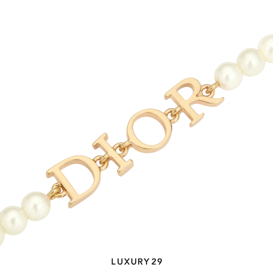 Dior (r)evolution Bracelet Gold-Finish Metal and White Resin Pearls DIOR