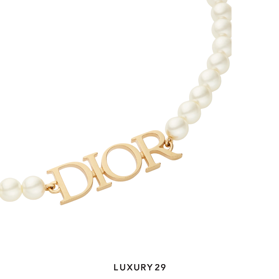 Dior (r)evolution Necklace Gold-Finish Metal and White Resin Pearls DIOR