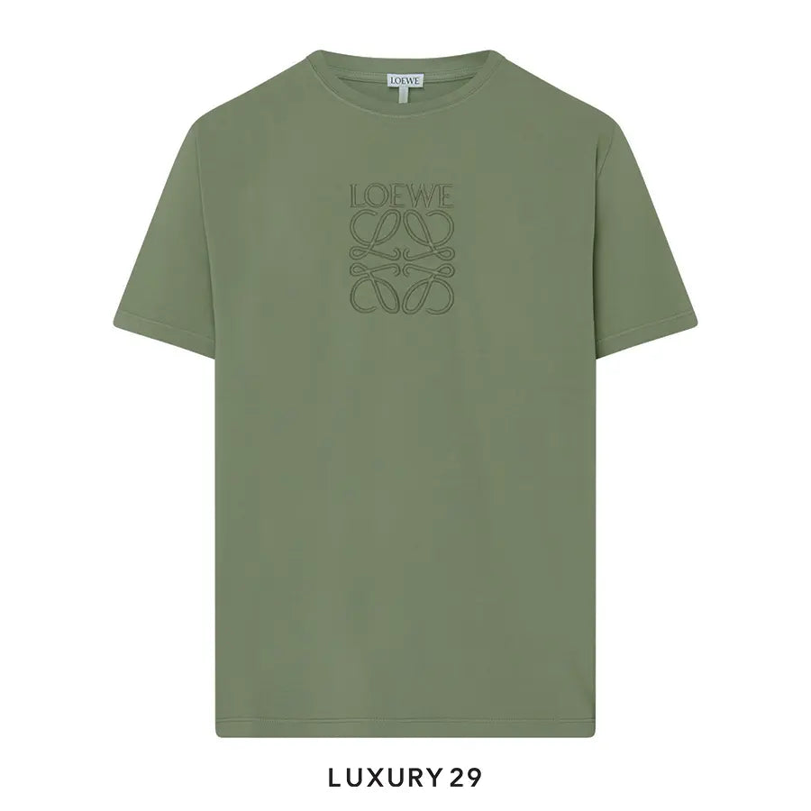 Loewe Regular fit T-shirt in cotton Solid Khaki Green
