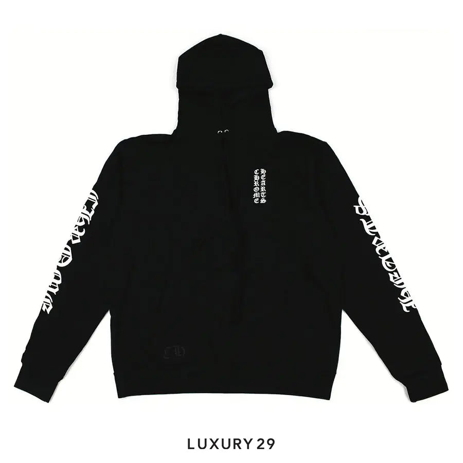 Chrome Hearts Eyechart Logo Hoodie Black/White