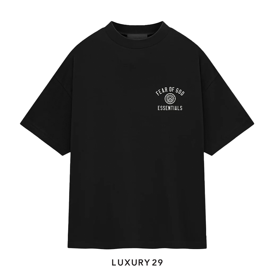 Essentials Fear of God Jersey Crewneck T-Shirt Black ESSENTIALS