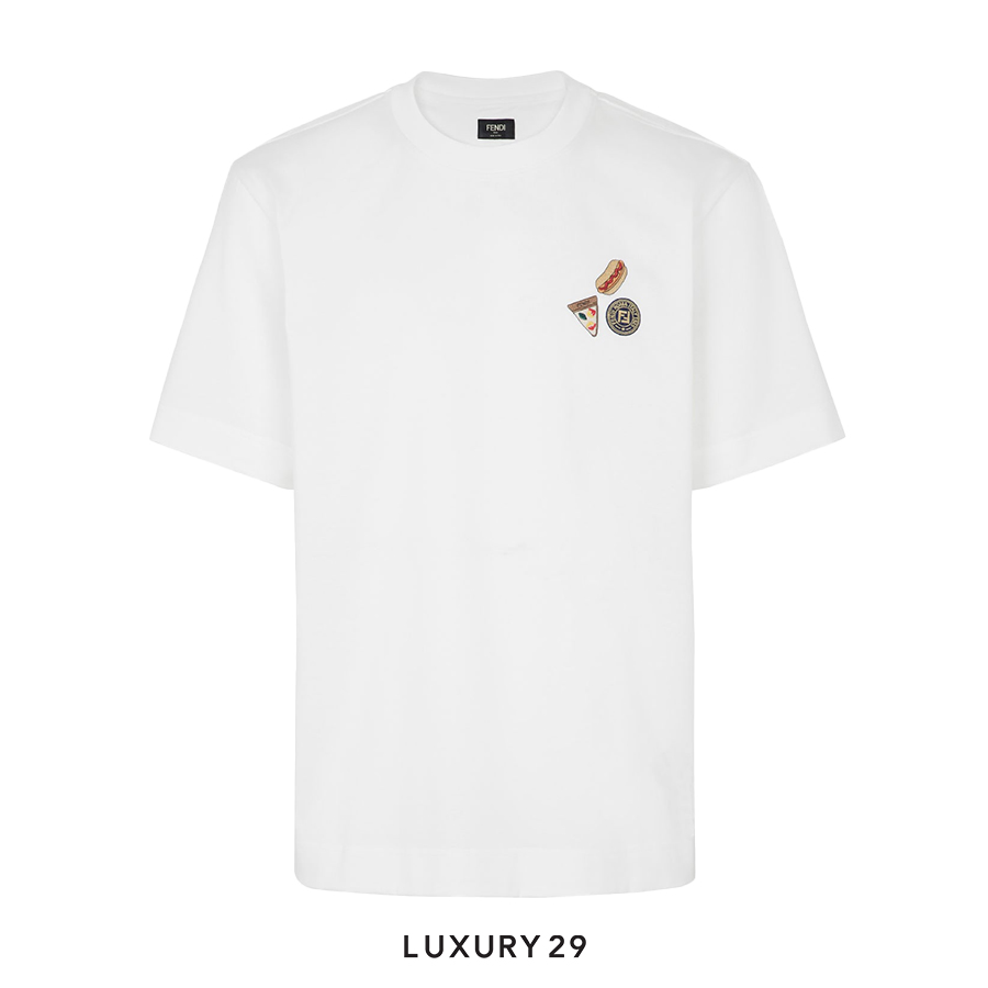 Fendi Crew-neck oversized T-shirt white FENDI