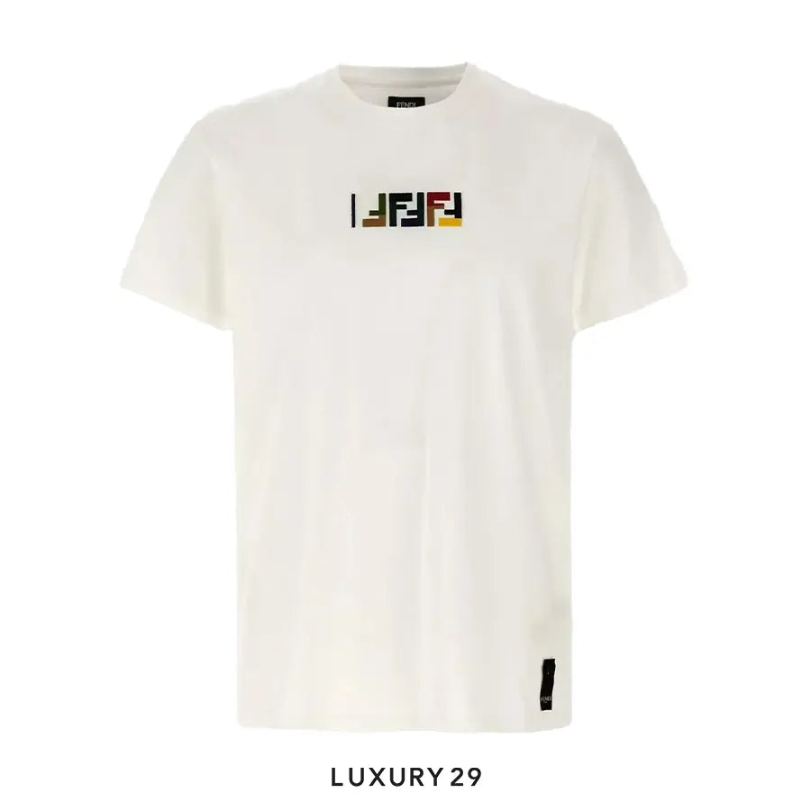 Fendi Triple ff Crew-neck T-shirt White