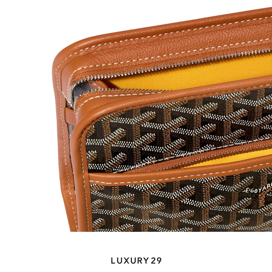Goyard Jouvence PM Toiletry Bag Black Tan GOYARD