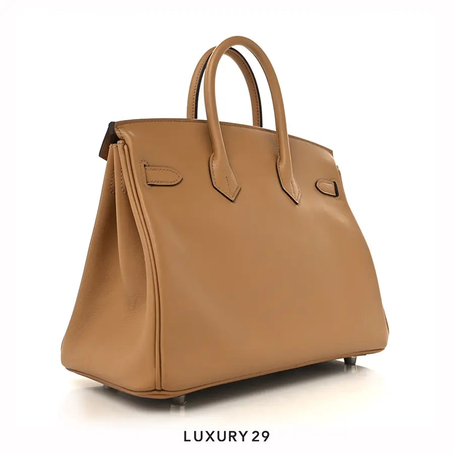 Tan handbag on a white background with 'LUXURY 29' text.