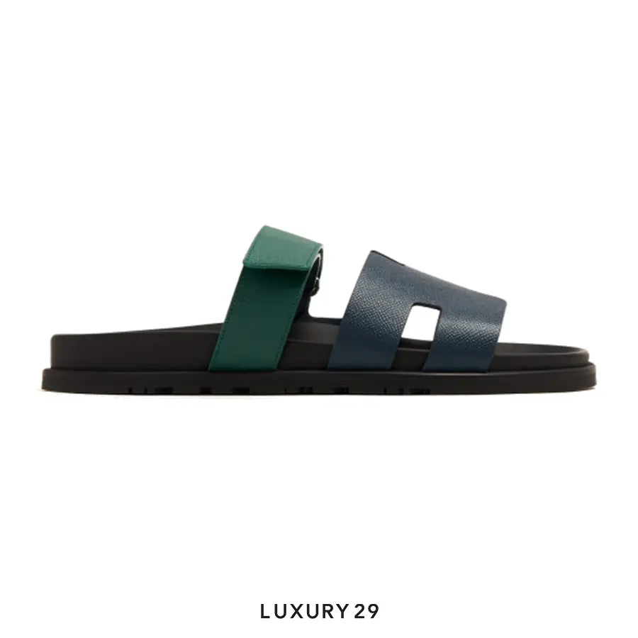 Hermes Chypre Sandal Bleu Celeste / Vert Oyat