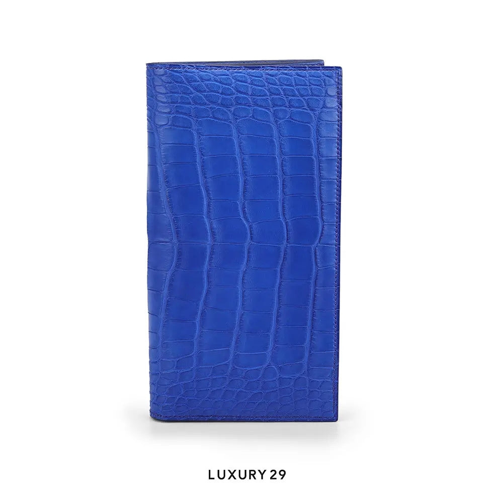 Hermes MC2 Fleming wallet Alligator Bleu Royal / B Stamp (2023)