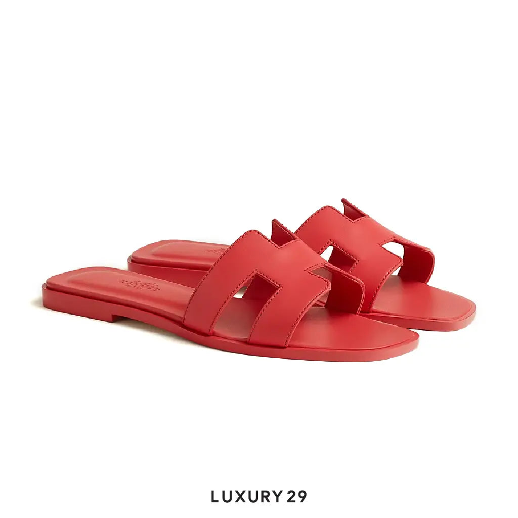 Hermes Oran Sandal Rose vermillon HERMES