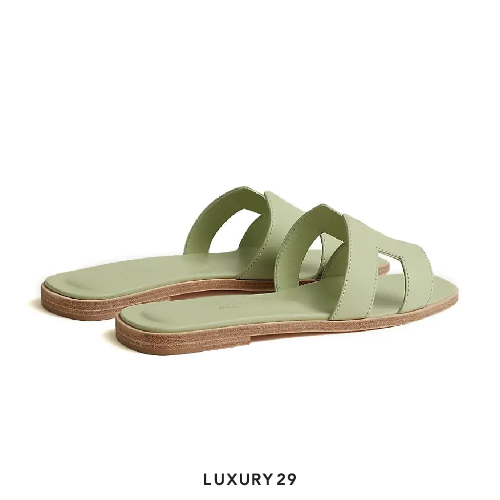 Hermes Oran Sandal Vert de mer HERMES