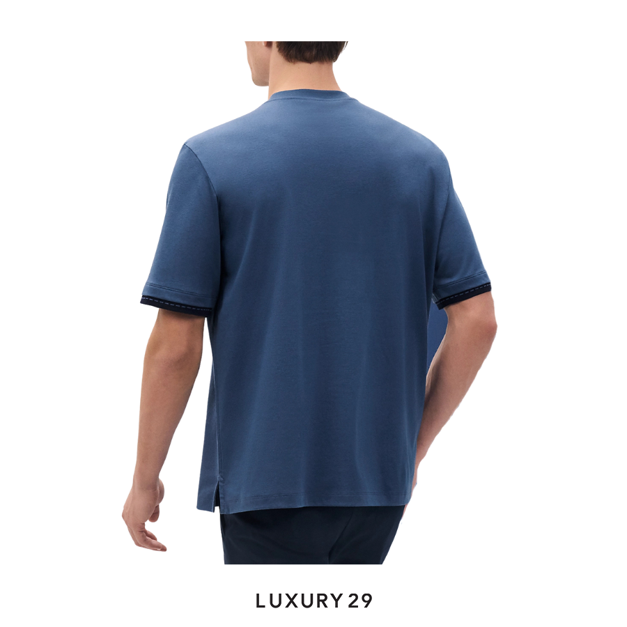 Hermes "Piqures sellier" t-shirt Bleu turquin HERMES