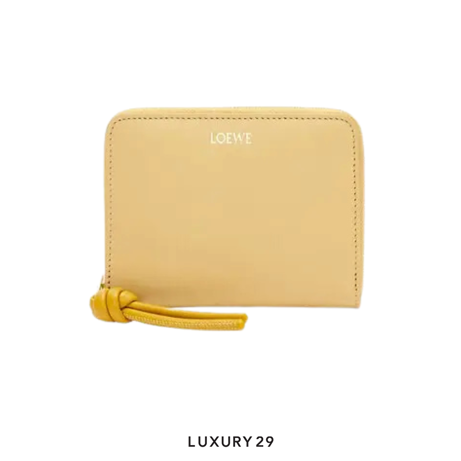 Loewe Knot Copact Wallet Zip Around Neutrals LOEWE