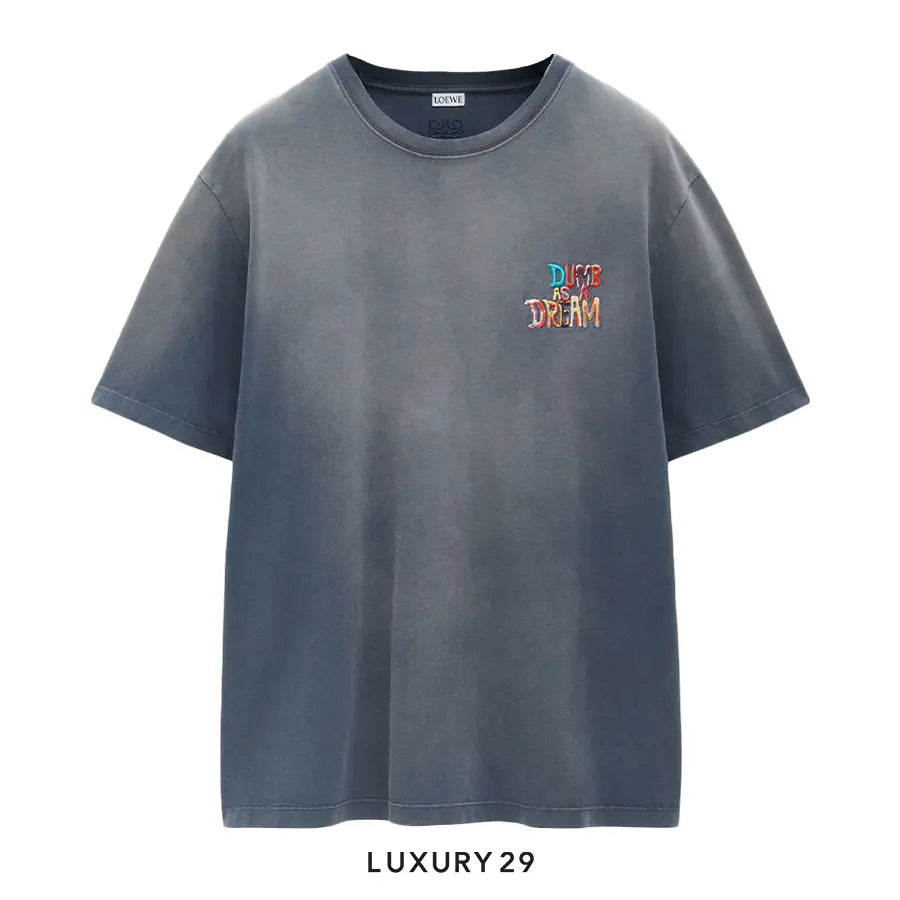 Loewe Loose fit T-Shirt in Cotton Blue/Multicolor