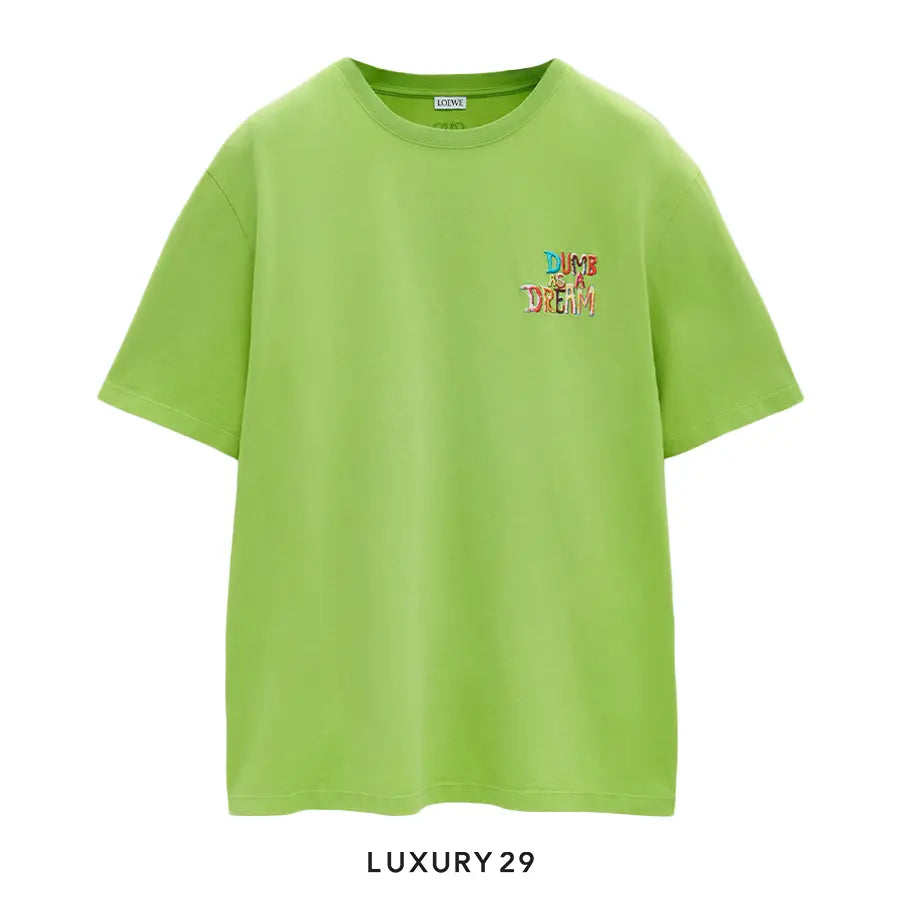 Loewe Loose fit T-shirt in cotton Green/Multicolor