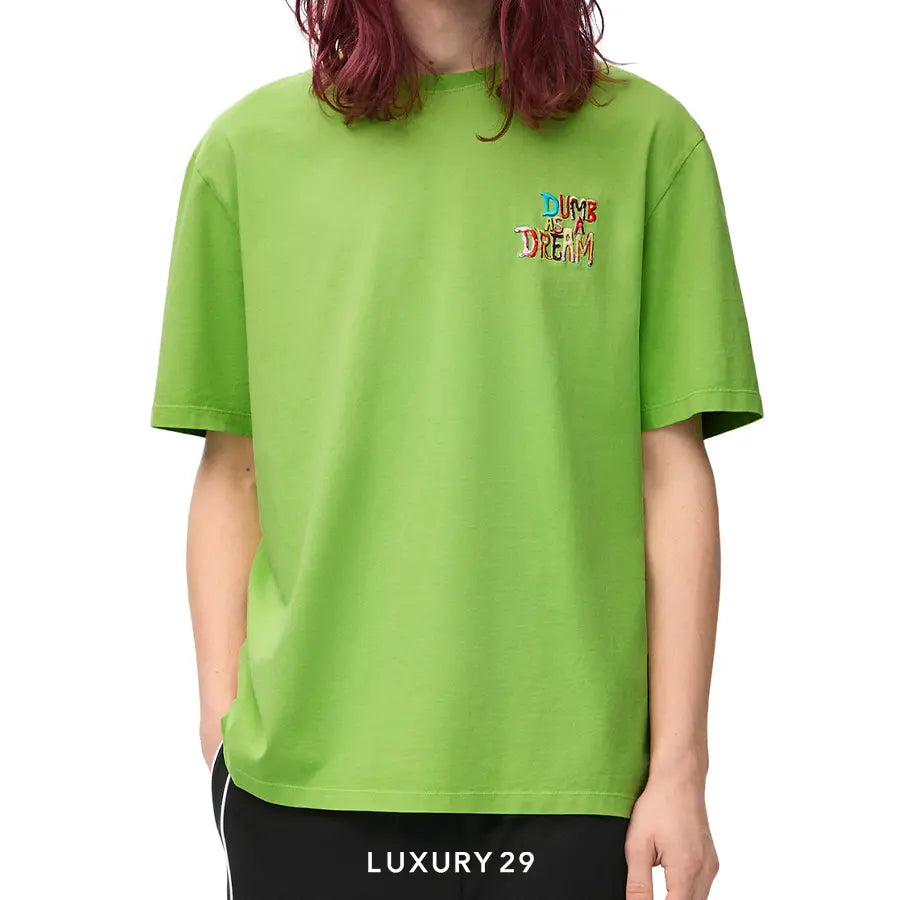 Loewe Loose fit T-shirt in cotton Green/Multicolor LOEWE