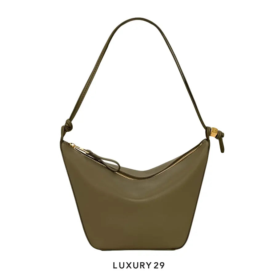 Loewe Mini Hammock Hobo Bag in Classic Calfskin Dark Khaki Green