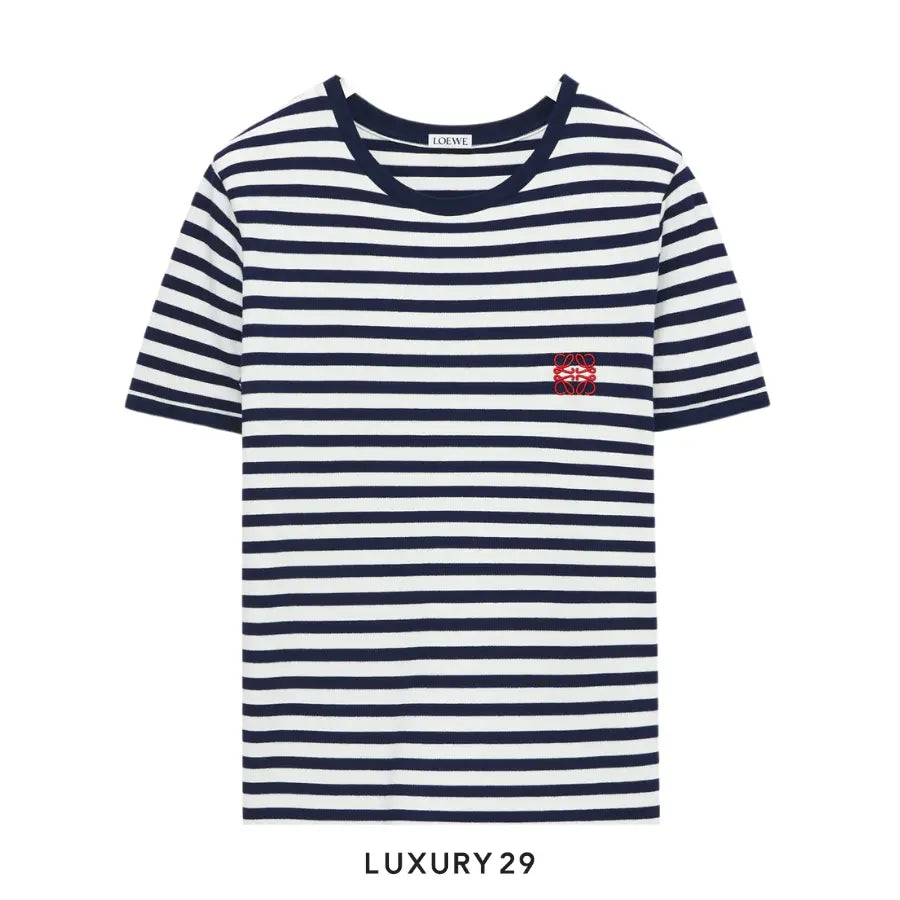 Loewe Slim fit T-shirt in viscose blend White/Navy
