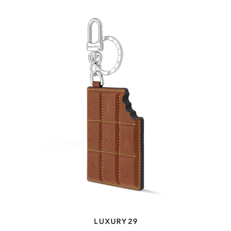 Louis Vuitton LV Chocolate Bar Figurine Bag Charm and Key Chain Brown LOUIS VUITTON