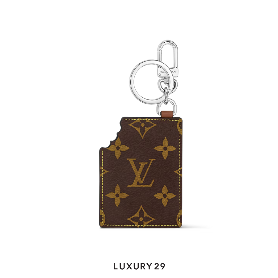 Louis Vuitton LV Chocolate Bar Figurine Bag Charm and Key Chain Brown LOUIS VUITTON