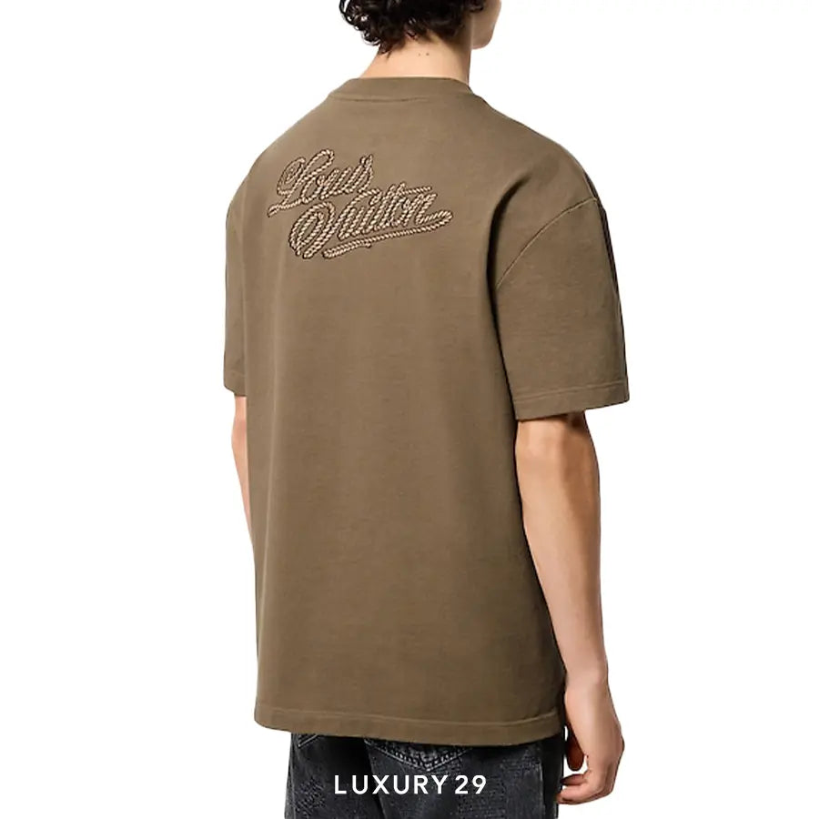LV Embroidered Signature Cotton T-Shirt LOUIS VUITTON