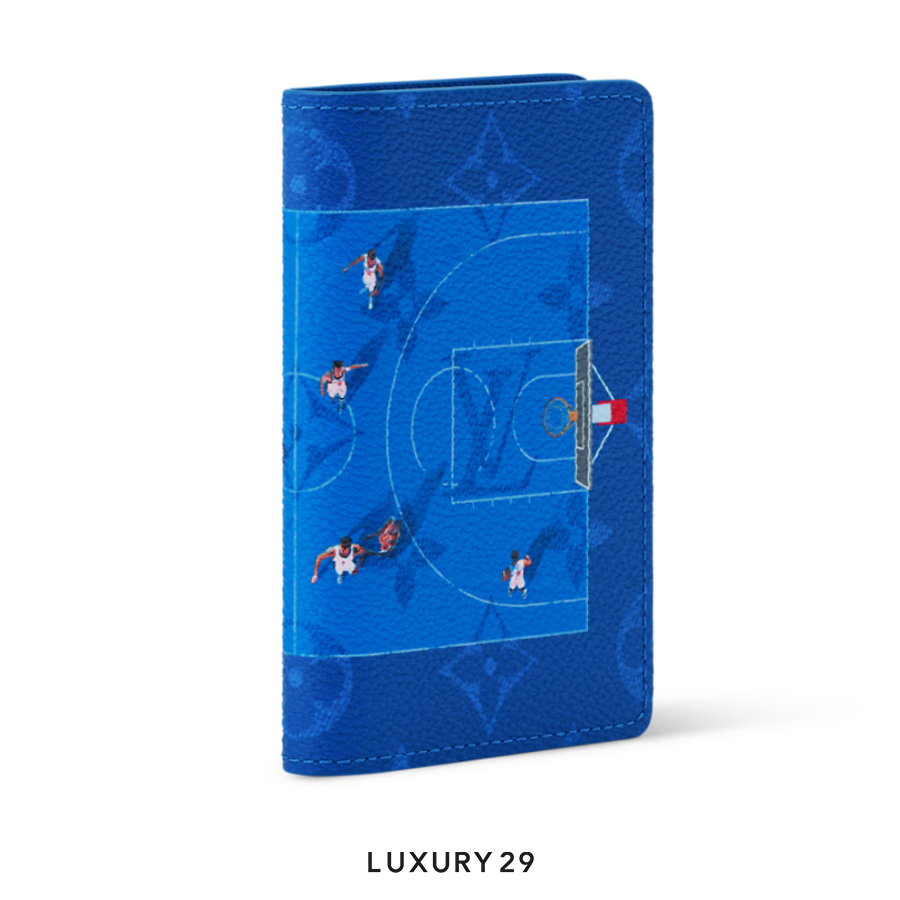 Louis Vuitton LV Pocket Organizer Wallet Blue LOUIS VUITTON side