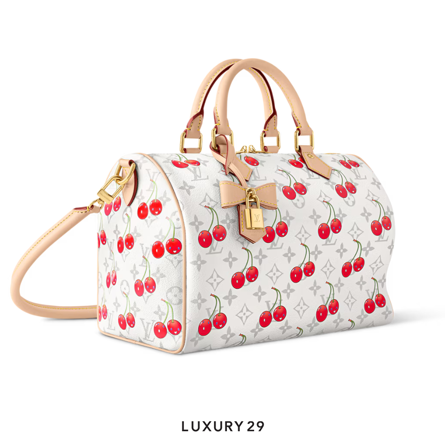 Louis Vuitton LV x TM - Speedy Soft Bandouliere 30 Monogram cherry canvas White LOUIS VUITTON