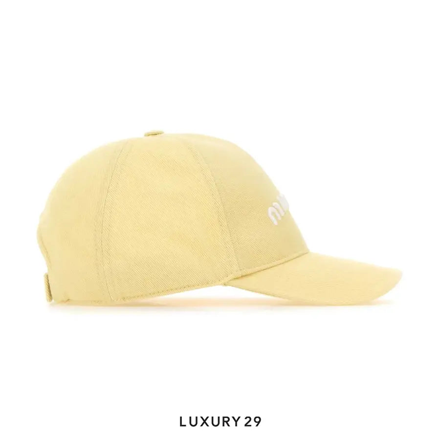 Miu Miu Drill baseball cap Sky Yellow/White MIU MIU