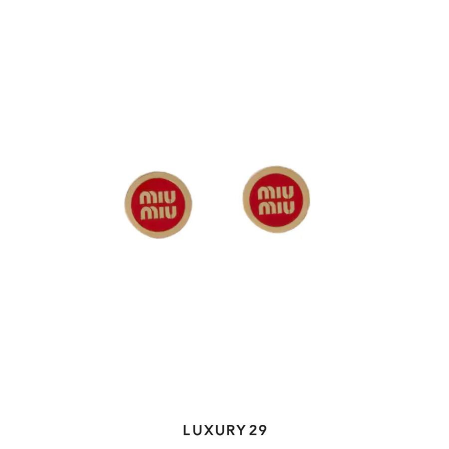 Miu Miu Enameled metal earrings Rosso MIU MIU