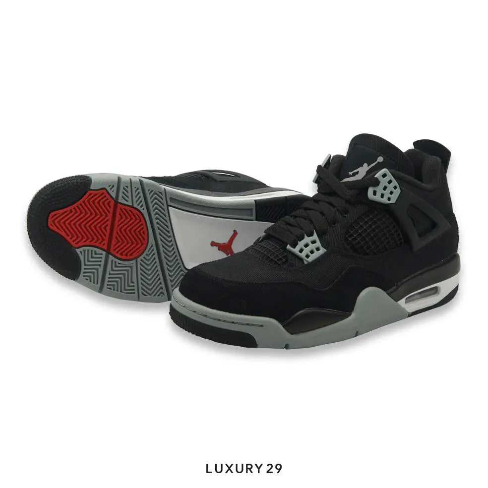 Nike Jordan 4 Retro Black Canvas (GS) NIKE
