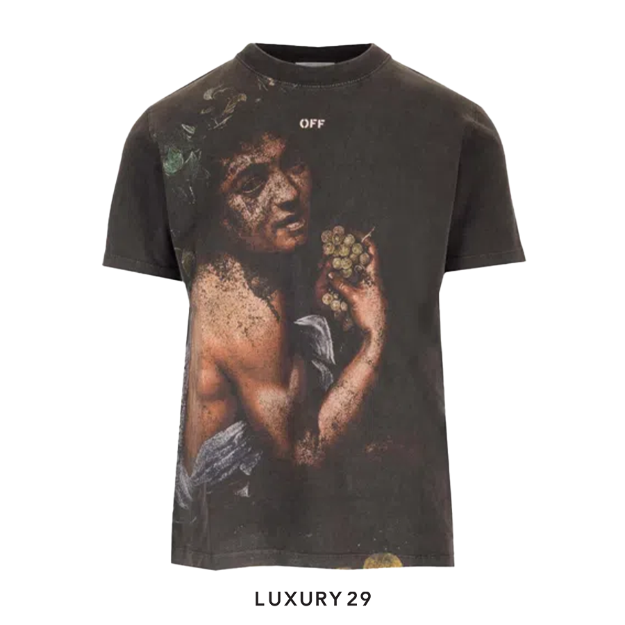 Off-White Bacchus Slim Short-Sleeve Tee 'Black/Multicolor' OFF-WHITE