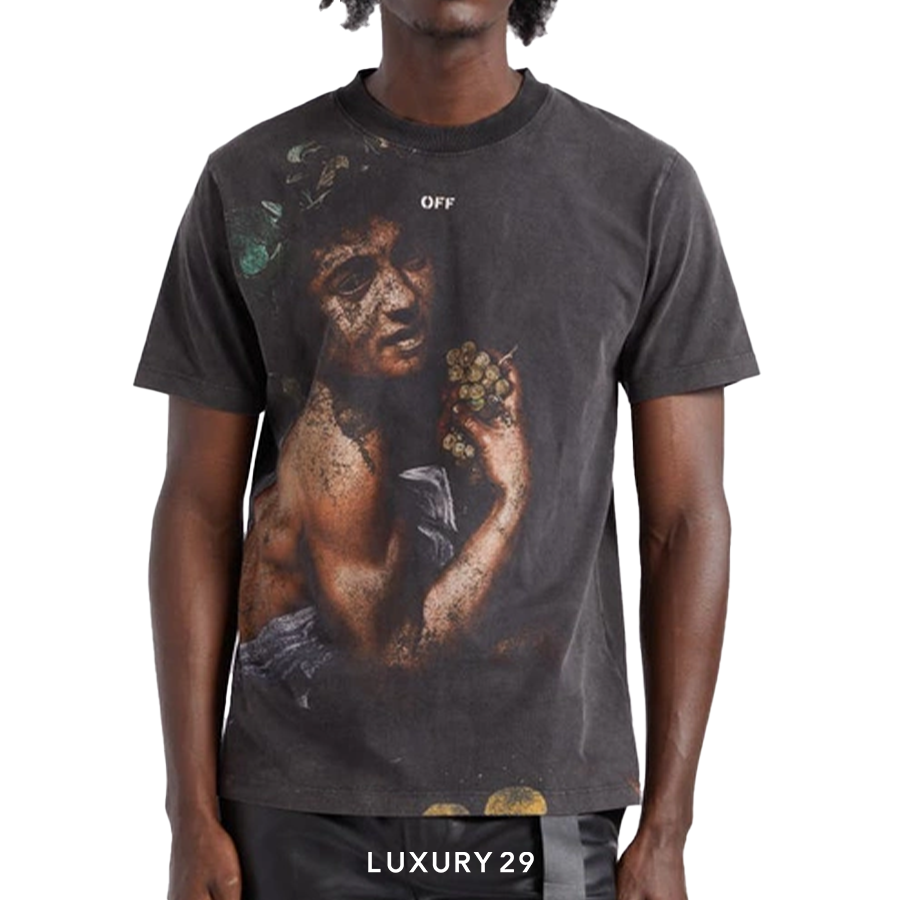 Off-White Bacchus Slim Short-Sleeve Tee 'Black/Multicolor' OFF-WHITE