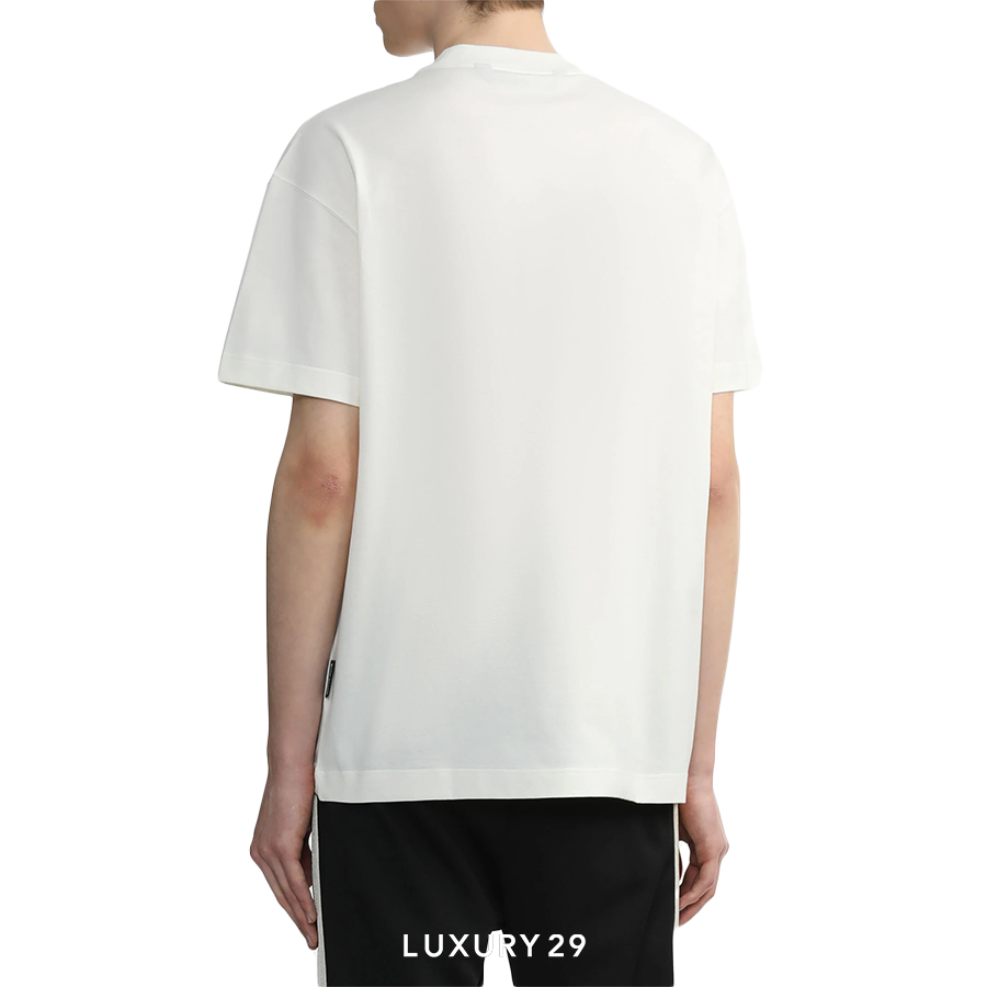 Palm Angels stud-logo T-shirt cream white PALM ANGELS