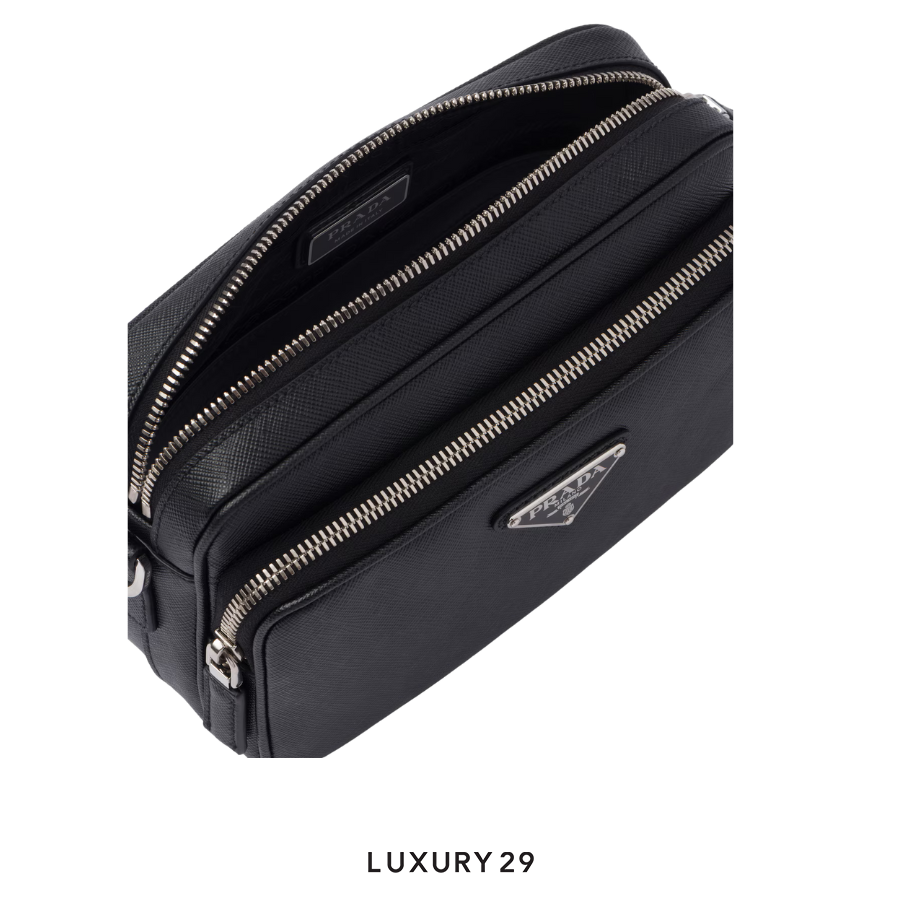 Prada Saffiano leather shoulder bag Black PRADA