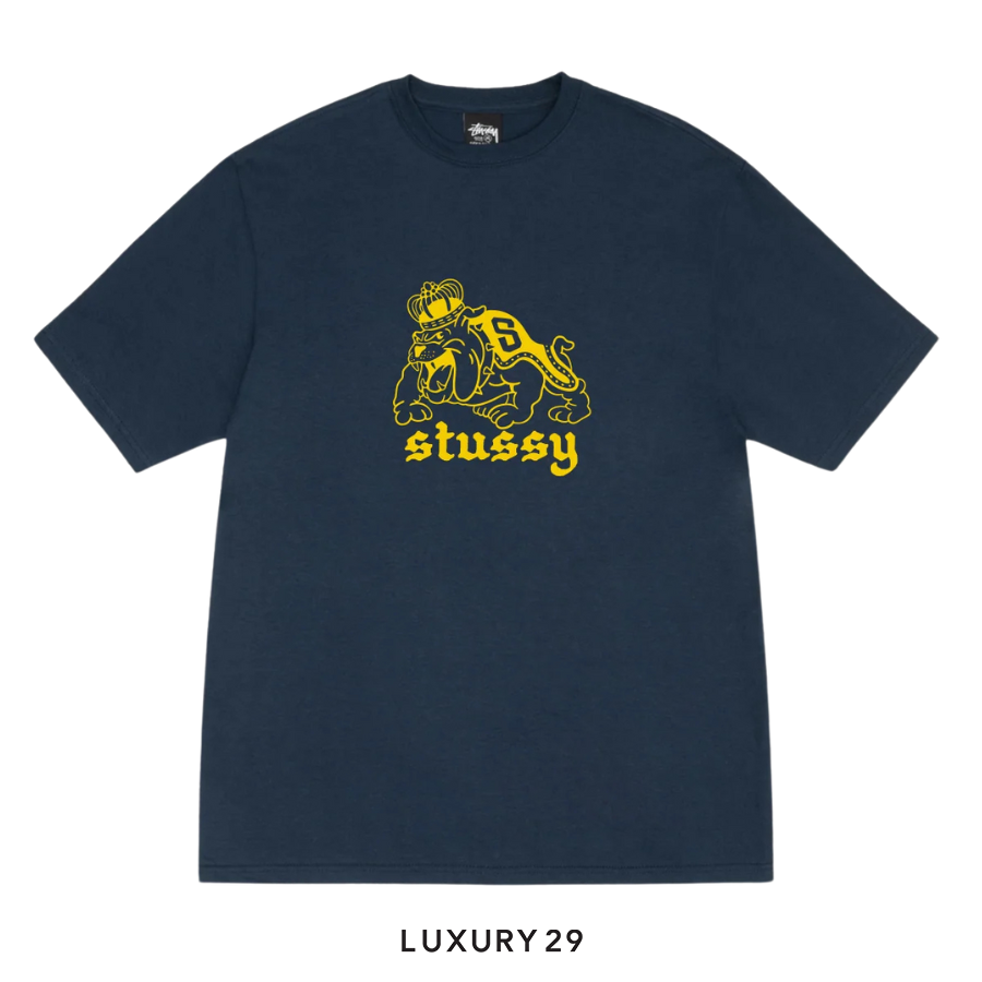 STUSSY BULLDOG TEE NAVY STUSSY
