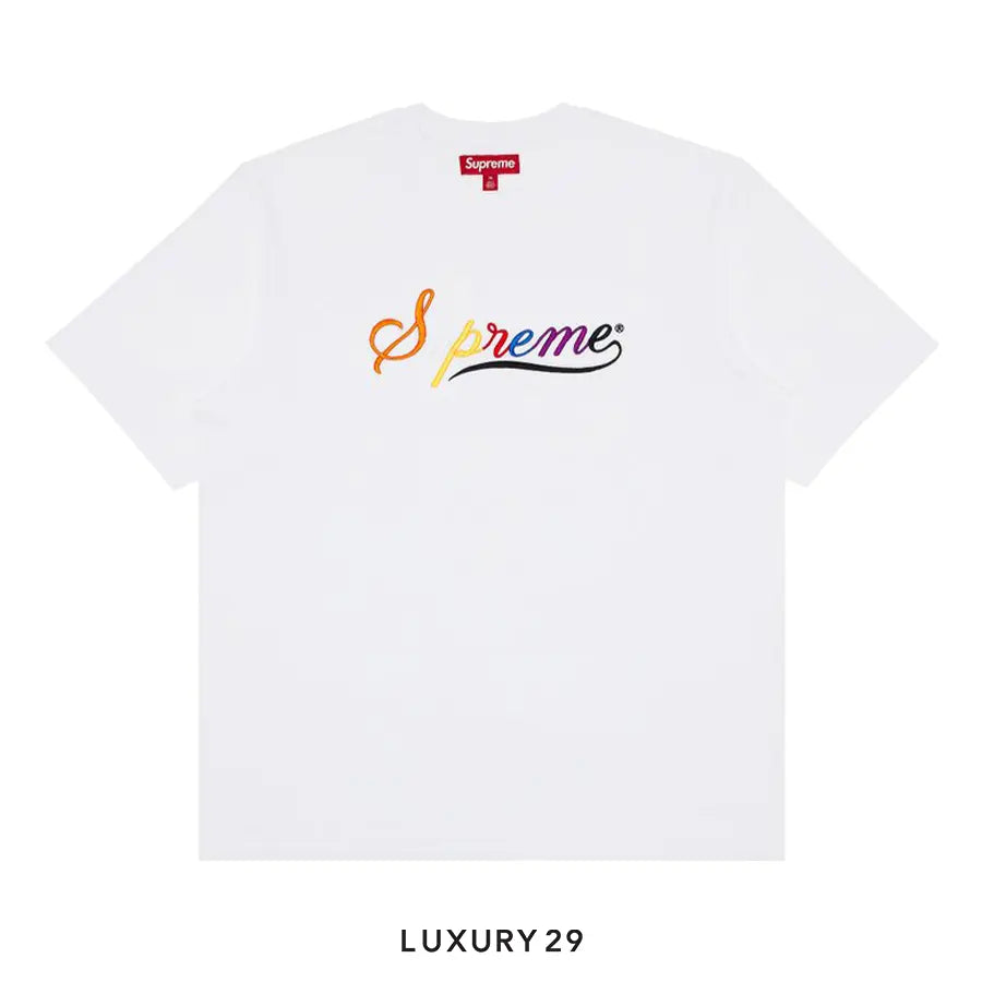 Supreme Cursive Short-Sleeve Top White SUPREME